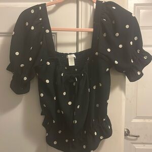 H&M Polka Dot Square Chest Top